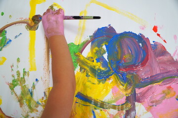 絵の具で落書き