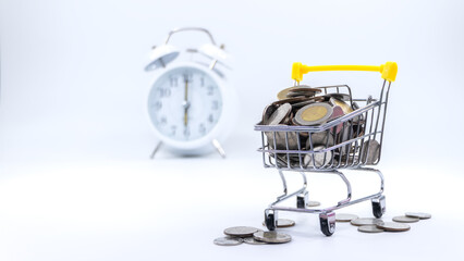 shopping cart full of money