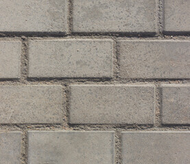 Gray rectangular texture of concrete bricks background