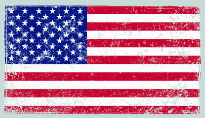 United States flag in grunge style