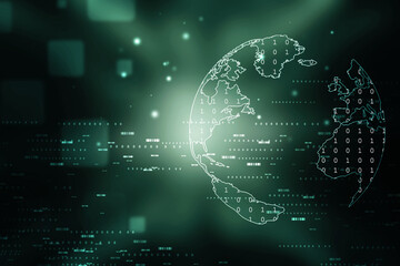 2d illustration world map abstract background