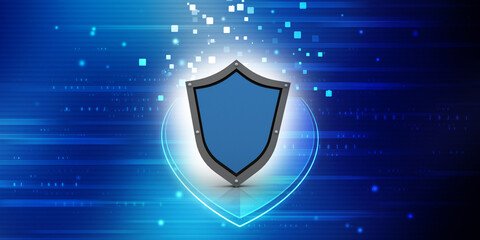 Fototapeta na wymiar 3d illustration Security concept - shield 