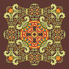 Vector ethnic abstract flower illustration