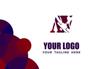 Colorful Monogram Alphabet Logo Template