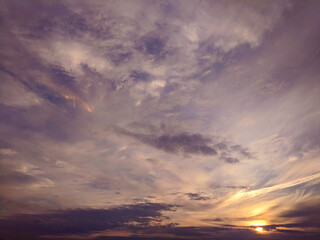 Fototapeta premium Sunset in the Evening Sky