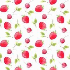 strawberry and cherry pattern