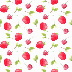strawberry and cherry pattern