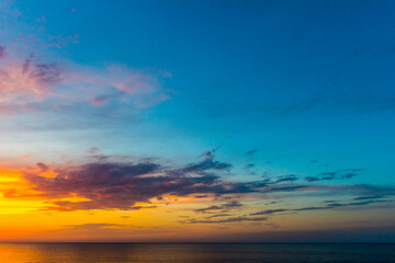 Fototapeta na wymiar Beautiful sunset cloudy sky.