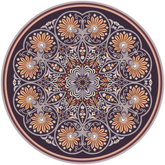 Vector ethnic abstract flower illustration