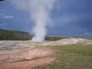 Yellowstone National Park geyser 2009