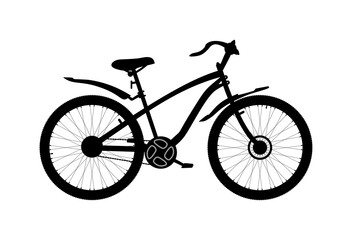 Bicycle icon on white background. Vector illustration