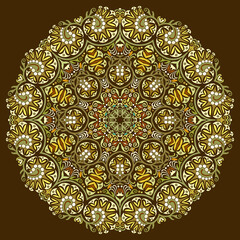 Vector ethnic abstract flower illustration