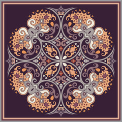 Vector ethnic abstract flower illustration