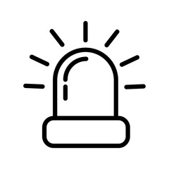 emergency alarm light line style icon