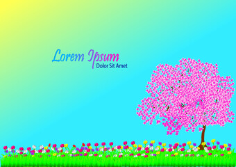 spring background with flowers