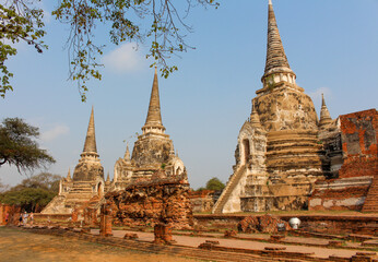 Fototapeta premium PARC HISTORIQUE D' AYUTTHAYA - THAILANDE - SIAM - PATRIMOINE MONDIAL DE L' UNESCO