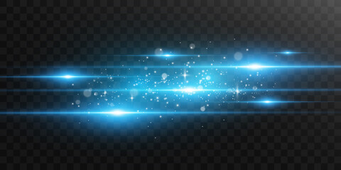 Light blue vector special effect. Glowing beautiful bright lines on a dark background.