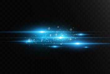 Light blue vector special effect. Glowing beautiful bright lines on a dark background.
