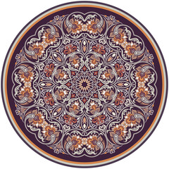 Vector ethnic abstract flower illustration