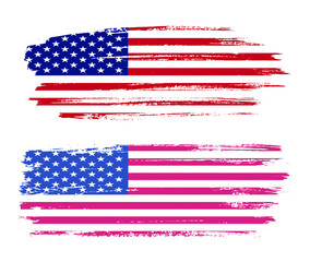 Brush Stroke United States Flag