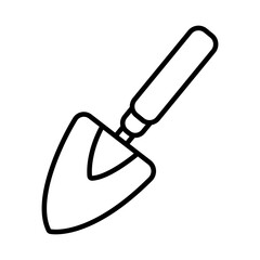 spatula gardening tool line style icon