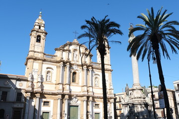Fototapeta na wymiar Palermo Church of St. Ignatius at Olivella