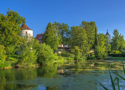 Speicherturm in Isny, Allg&auml;u, Baden-W&uuml;rttemberg, Deutschland