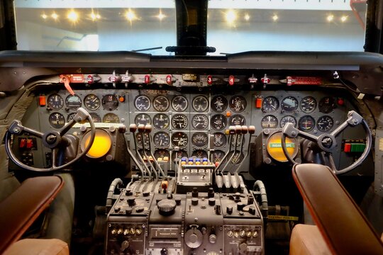 cockpit of airplane cockpit