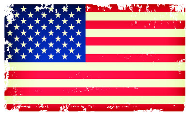 Old grunge American flag 