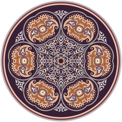Vector ethnic abstract flower illustration