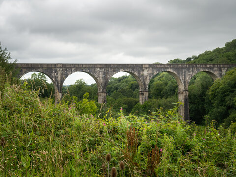 Holsworthy, Derriton railway viaduct. Landscape view. Devon, UK.