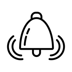 bell ring alarm line style icon