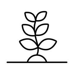 growth of the sown plant line style icon