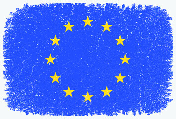 Grunge European Union flag.