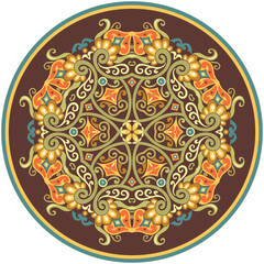 Vector ethnic abstract flower illustration