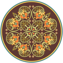 Vector ethnic abstract flower illustration