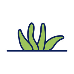 growth of the sown plant line and fill style icon