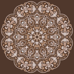 Vector ethnic abstract flower illustration