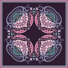Vector ethnic abstract flower illustration