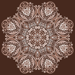 Vector ethnic abstract flower illustration
