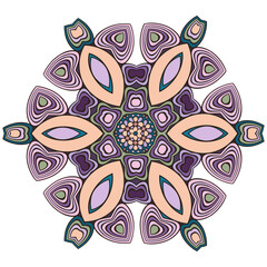 Vector decorative ornamental flower illustration