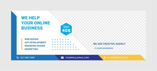 Business social media cover and banner template