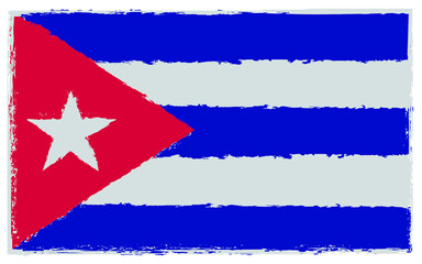 Grunge flag of Cuba.