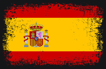 Grunge flag of Spain.