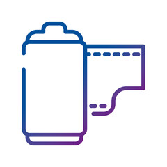 photographic roll tape gradient style icon