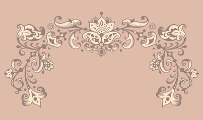 Vector ornamental nature vintage frame