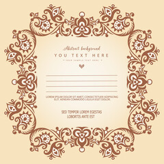 Vector ornamental nature card design