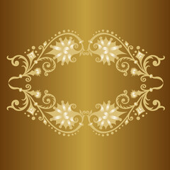 Vector ornamental nature vintage frame