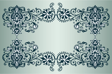 Vector ornamental nature vintage frame