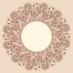 Vector ornamental nature vintage frame
